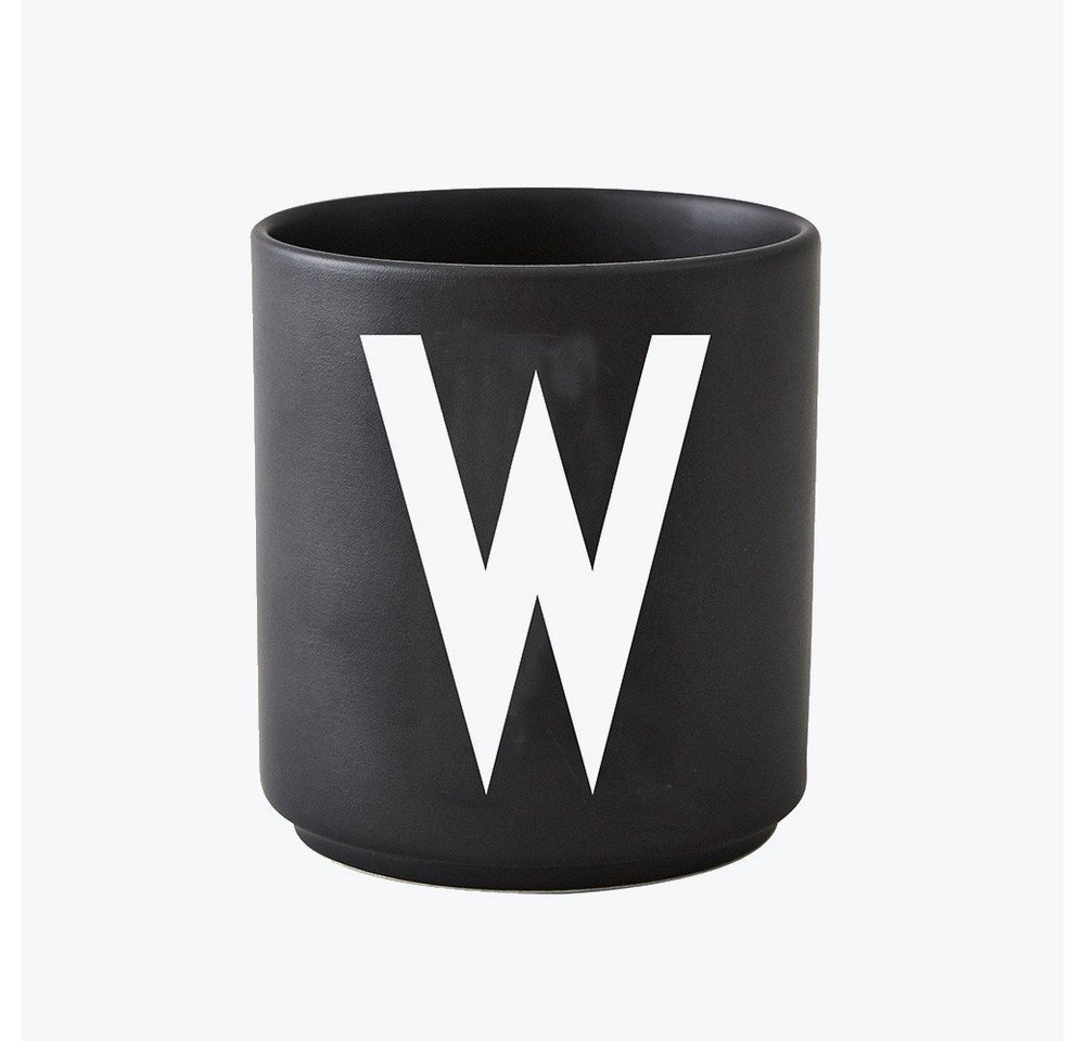 Design Letters Becher Porzellanbecher Schwarz W, Porzellan von Design Letters