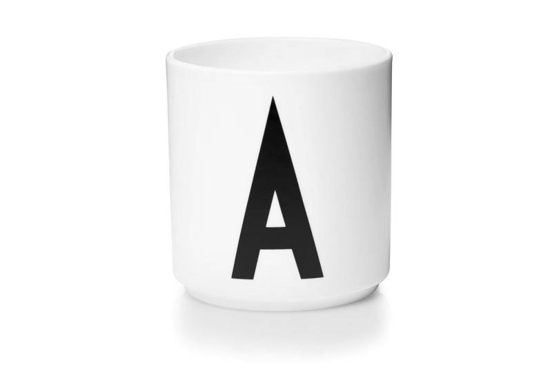 Design Letters Becher Porzellanbecher Weiß A, Porzellan von Design Letters