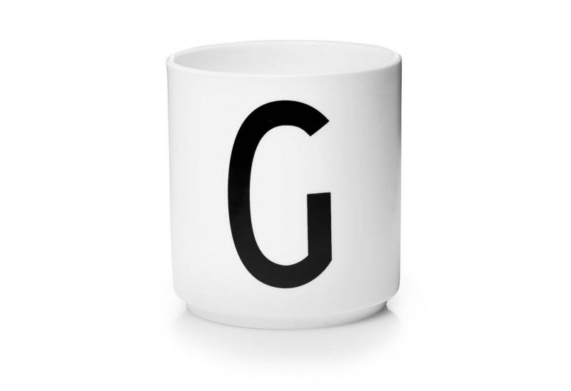 Design Letters Becher Porzellanbecher Weiß G, Porzellan von Design Letters