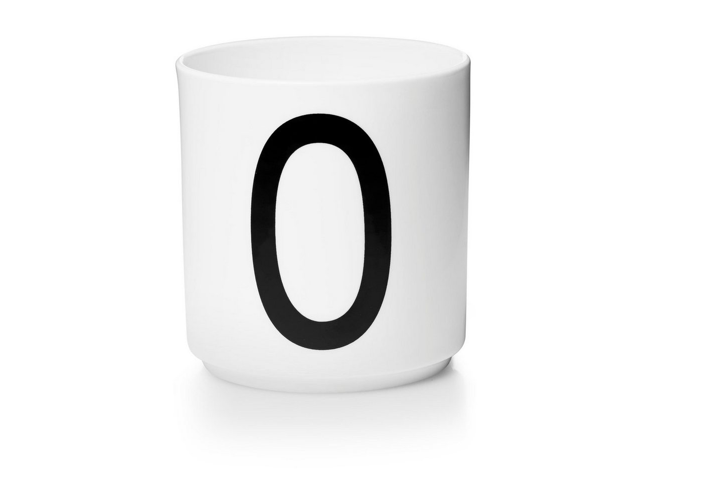 Design Letters Becher Porzellanbecher Weiß O, Porzellan von Design Letters