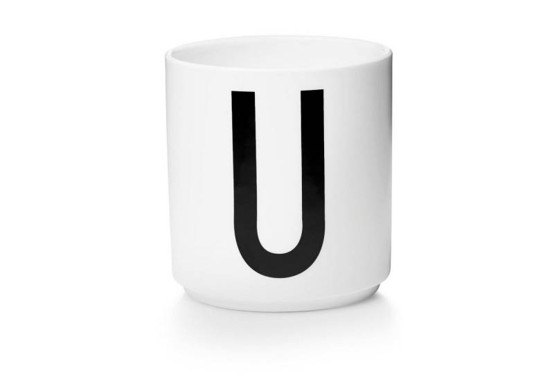 Design Letters Becher Porzellanbecher Weiß U, Porzellan von Design Letters