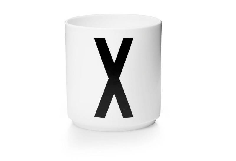Design Letters Becher Porzellanbecher Weiß X, Porzellan von Design Letters