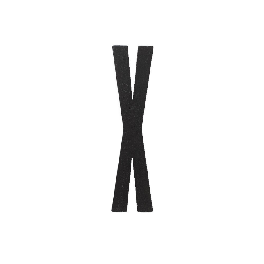 Design Letters Black Wooden Buchstabe - X - schwarz - Höhe 12 cm - Breite 9 mm von Design Letters