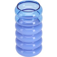 Design Letters - Bubble - 2 in 1 Vase & Kerzenhalter, H 13,5 cm, blue / milky blue von Design Letters