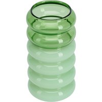 Design Letters - Bubble - 2 in 1 Vase & Kerzenhalter, H 13,5 cm, green / milky green von Design Letters