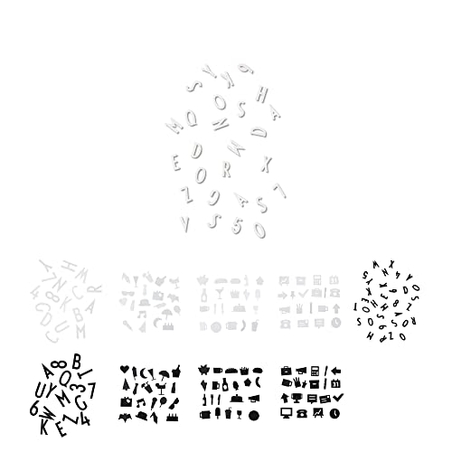 Design Letters Buchstaben und Zahlen für Message Boards, 20mm, 132 Stück (Weiß) | grafisches Design und stilvolles Erscheinungsbild von Design Letters