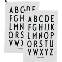 Design Letters - Classic Geschirrtuch, weiß (2er-Set) von Design Letters