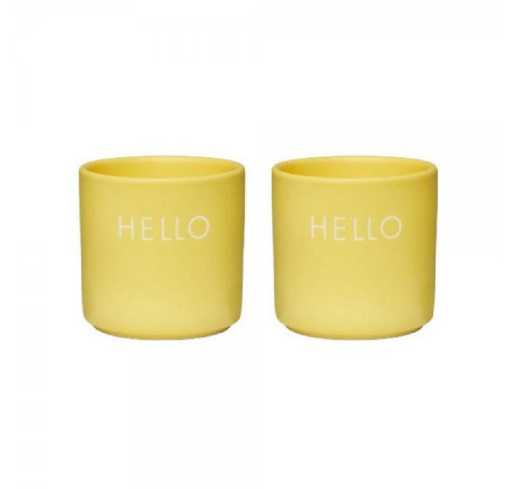 Design Letters Eierbecher Eierbecher Set Favourite Cup Hello Yellow (2-teilig) von Design Letters