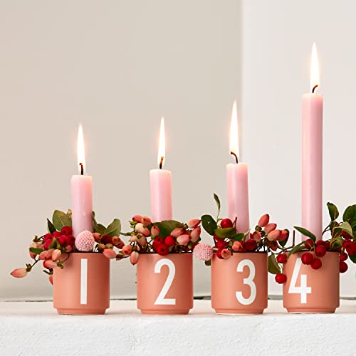 Design Letters Espressotassen Set 4 Stück | Porzellan Espresso Kaffeetasse | Perfekt als Kerzenhalter, Kerzen Deko, Tischdeko | Espresso Tassen mit eingravierten Buchstaben | Mini Tassen | 50 Ml von Design Letters