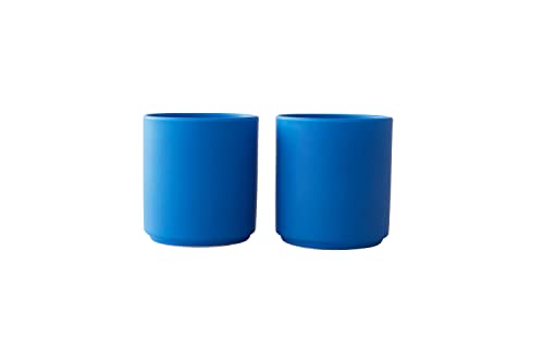 Design Letters Favourite Cup 2 Set Kobaltblau | kaffeebecher Porzellan 250 ml | Espressotassen | Becher ohne Henkel | Scandinavia Teetassen Geschenke für frauen, männer | Cappuccino Tassen fur Frauen von Design Letters