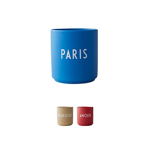 Design Letters Favourite Cup PARIS | Tasse mit spruch Kobaltblau | Kaffeebecher Porzellan 250 ml | Geschenke für frauen, männer | Espressotassen | Neuheit Cup Weihnachten Becher Cappuccino Teetasse von Design Letters