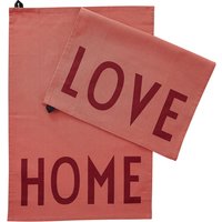 Design Letters - Favourite Geschirrtuch, Love / Home, terracotta (2er-Set) von Design Letters