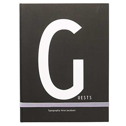 Design Letters Gästebuch mit 200 Seiten mit der Typografie von Arne Jacobsen von Design Letters