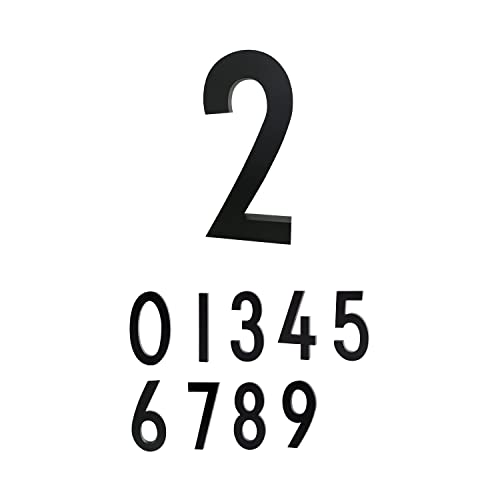 Design Letters Hausbuchstaben/Hausnummer Edelstahl Schwarz | 5cm/10cm | Türnummer | Straßennummer | Türschild Personalisiert | Befestigungsschrauben & Klebeband sind separat erhältlich | Größe 5cm 2 von Design Letters