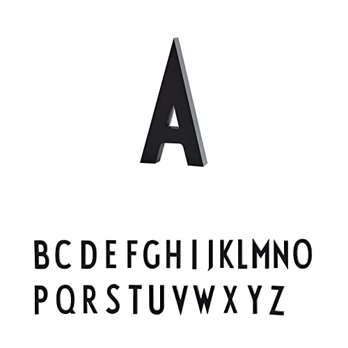 Design Letters Hausbuchstaben/Hausnummer Edelstahl Schwarz | 5cm/10cm | Türnummer | Straßennummer | Türschild Personalisiert | Befestigungsschrauben & Klebeband sind separat erhältlich | Größe 5cm A von Design Letters