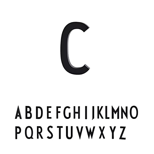 Design Letters Hausbuchstaben/Hausnummer Edelstahl Schwarz | 5cm/10cm | Türnummer | Straßennummer | Türschild Personalisiert | Befestigungsschrauben & Klebeband sind separat erhältlich | Größe 5cm C Design Letters Hausbuchstaben/Hausnummer Edelstahl Schwarz | 5cm/10cm | Türnummer | Straßennummer | Türschild Personalisiert | Befestigungsschrauben & Klebeband sind separat erhältlich | Größe 5cm C von Design Letters