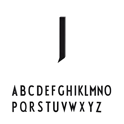 Design Letters Hausbuchstaben/Hausnummer Edelstahl Schwarz | 5cm/10cm | Türnummer | Straßennummer | Türschild Personalisiert | Befestigungsschrauben & Klebeband sind separat erhältlich | Größe 5cm J von Design Letters