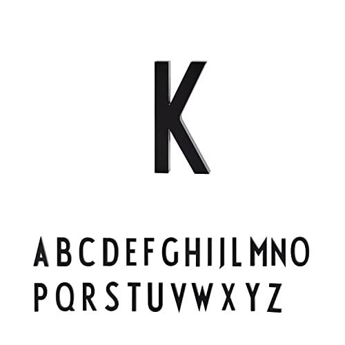 Design Letters Hausbuchstaben/Hausnummer Edelstahl Schwarz | 5cm/10cm | Türnummer | Straßennummer | Türschild Personalisiert | Befestigungsschrauben & Klebeband sind separat erhältlich | Größe 5cm K von Design Letters