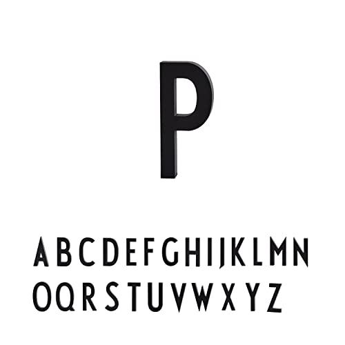 Design Letters Hausbuchstaben/Hausnummer Edelstahl Schwarz | 5cm/10cm | Türnummer | Straßennummer | Türschild Personalisiert | Befestigungsschrauben & Klebeband sind separat erhältlich | Größe 5cm P von Design Letters