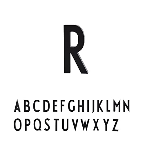 Design Letters Hausbuchstaben/Hausnummer Edelstahl Schwarz | 5cm/10cm | Türnummer | Straßennummer | Türschild Personalisiert | Befestigungsschrauben & Klebeband sind separat erhältlich | Größe 5cm R von Design Letters