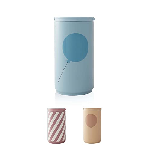 Design Letters KIDS auslaufsicherer Thermobecher blau | 350 ml Kinderkaffeebecher aus Edelstahl mit einzigartiger Öffnungs-/Schließfunktion | Kaffeebecher to go | BPA- und BPS-frei von Design Letters