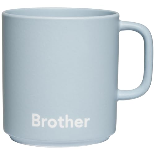 Design Letters Kaffeebecher mit Henkel | Geschenke für Bruder | Kaffeetasse mit spruch | Kaffeebecher Porzellan | Verwendung als deko wohnzimmer | Dänisches Design Lieblingsbecher | 250 ml von Design Letters