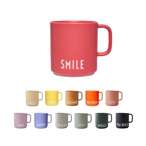 Design Letters Kaffeebecher mit Henkel | Geschenke für frauen, Männer, Geburtstage, Einweihungsfeiern | Kaffeetasse mit spruch | Kaffeebecher Porzellan | Dänisches Design Lieblingsbecher | 250 ml von Design Letters