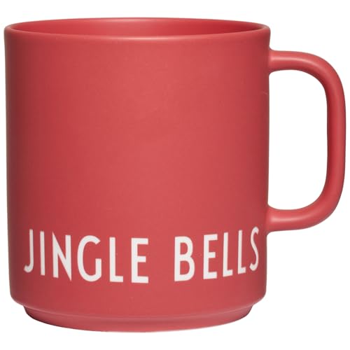 Design Letters Kaffeebecher mit Henkel | Ideal als Weihnachtsgeschenke für Frauen, Männer, Weihnachtsdeko, Tischdeko | Lieblingsmensch Geschenk | Porzellan Kaffeetasse | Tasse mit Spruch Jingle Bells von Design Letters