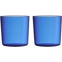 Design Letters - Kids Eco Trinkglas, blau (2er-Set) von Design Letters