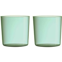 Design Letters - Kids Eco Trinkglas, grün (2er-Set) von Design Letters