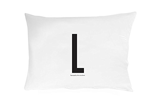 Design Letters Buchstaben Kissenbezug (A-Z) | Baumwolle Kissenbezug 70x50 | Kissenbezug Weiß | Ideal für dekokissen, Outdoor Kissen, Couchkissen & Sofa Kissen von Design Letters