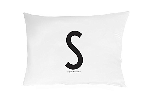 Design Letters Kissenbezüge, Baumwolle, Weiß, 70 x 50 cm von Design Letters