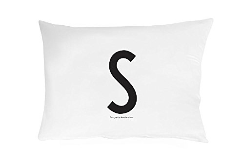 Design Letters Buchstaben Kissenbezug (A-Z) | Baumwolle Kissenbezug 70x50 | Kissenbezug Weiß | Ideal für dekokissen, Outdoor Kissen, Couchkissen & Sofa Kissen von Design Letters
