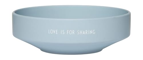 Design Letters Snack Schale Hellblau 1200 Ml | Porzellan Snackschale mit Eingravierten Buchstaben | Salatschüssel, Müslischalen, Rührschüssel, Bowl | Geschenke für Frauen, Geschenke für Männer von Design Letters