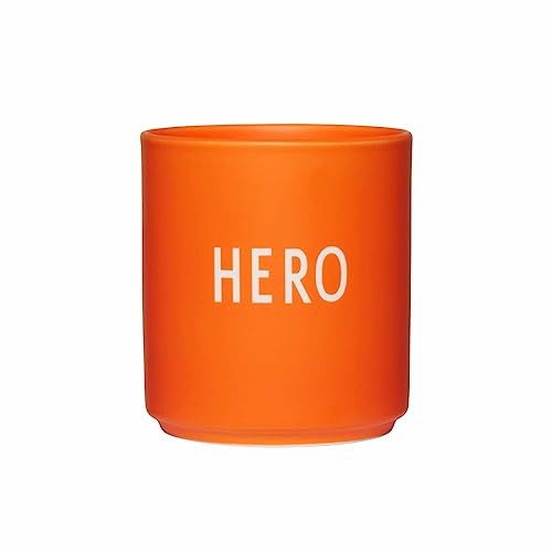 Design Letters Lieblingsbecher Orange Hero Tasse | Kaffeebecher Porzellan | Dekorativ Kaffeetassen | Personalisierte Geschenke für Freundin, Hochzeitsgeschenk | Tasse Mit Spruch | Teetasse 250 Ml von Design Letters