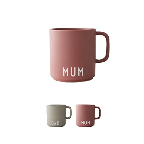 Design Letters kaffeebecher mit Henkel | muttertagsgeschenk | Dänisches Design Lieblingsbecher zu geschenke für mama | 250ml kaffebecher | Mama tasse | kaffeetasse mit spruch | Mum, Asche Rose von Design Letters