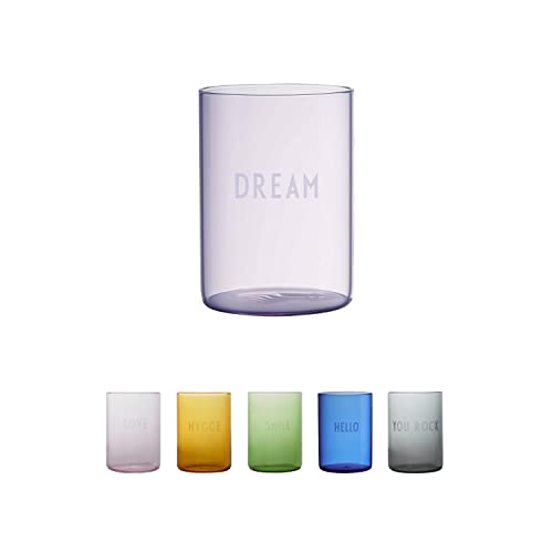 Design Letters Lieblings Trinkgläser | Perfekt als Wassergläser, Gin Gläser, Camping Gläser | Trinkgläser Bunt aus Borosilikat | Zahnputzbecher Glas Spülmaschinen & Mikrowellengeeignet 350 Ml von Design Letters