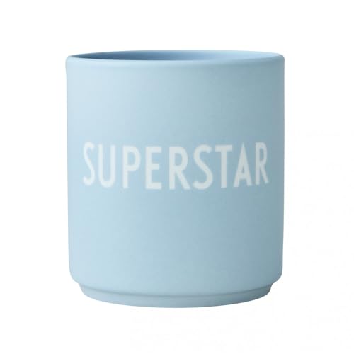 Design Letters Lieblingsbecher Blau SUPERSTAR Tasse | Kaffeebecher Porzellan | Dekorativ Kaffeetassen | Personalisierte Geschenke für Freundin, Hochzeitsgeschenk | Tasse Mit Spruch | Teetasse 250 Ml von Design Letters
