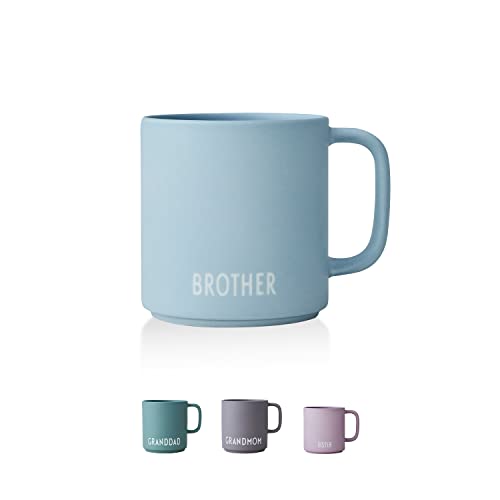 Design Letters Kaffeebecher mit Henkel | Geschenke für Bruder | Kaffeetasse mit spruch | Kaffeebecher Porzellan | Verwendung als deko wohnzimmer | Dänisches Design Lieblingsbecher | 250 ml von Design Letters
