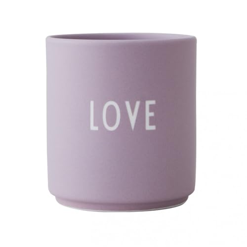 Design Letters Lieblingsbecher Lavendel Love Tasse | Kaffeebecher Porzellan | Dekorativ Kaffeetassen | Personalisierte Geschenke für Freundin, Hochzeitsgeschenk | Tasse Mit Spruch | Teetasse 250 Ml von Design Letters