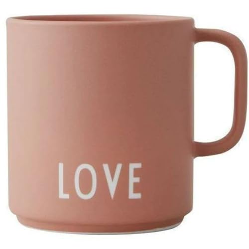 Design Letters Kaffeebecher mit Henkel | Tasse mit Spruch | Dänisches Design Lieblingsbecher zu Geschenke für Frauen | 250ml Kaffebecher | Kaffeetasse mit Spruch | Kaffeebecher Porzellan | Love, Nude von Design Letters