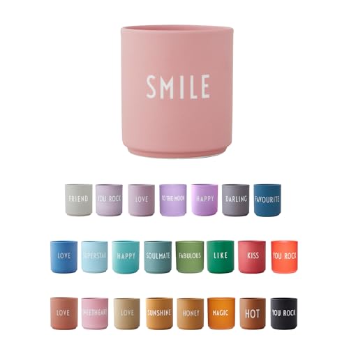 Design Letters Lieblingsbecher FREUNDSCHAFT & LIEBE | SMILE | Tasse mit spruch | Personalisierte Geschenke für Lieblingsmensch | Dekorativ Kaffeetasse | Persönlich Geschenk | Kaffeebecher Porzellan von Design Letters