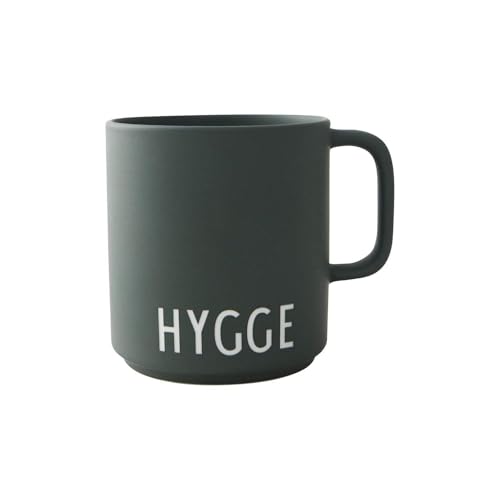 Design Letters Kaffeebecher Porzellan Dunkelgrün HYGGE | Dekorativ Kaffeetasse | Personalisierte Geschenke, Hochzeitsgeschenk | Schöne Tassen | Tasse mit spruch | Tasse Lieblingsmensch 250 Ml von Design Letters