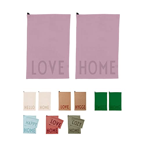 Design Letters Lieblings 2er Set Geschirrtücher 60x40 cm | 100% Bio-Baumwolle geschirrhandtücher, spültücher | küchenhandtücher mit Oeko-Tex-Zertifiziert, weich, saugfähig und trocknet schnell von Design Letters