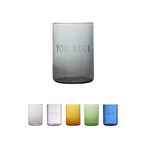 Design Letters Lieblings Trinkgläser | Perfekt als Wassergläser, Gin Gläser, Camping Gläser | Trinkgläser Bunt aus Borosilikat | Zahnputzbecher Glas Spülmaschinen & Mikrowellengeeignet 350 Ml von Design Letters