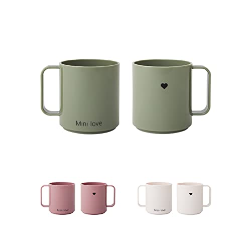 Design Letters MINI Tritan Trinkglas für Baby und Kinder grun |BPA/EA/BPS-Frei | Multi/Trinklernbecher mit henkel | Drop-safe | Zubehör ist separat erhältlich | 175 ml | Spülmaschinengeeignet von Design Letters
