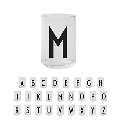 Design Letters Persönliches Trinkglas (M) | Dekorative Wassergläser 350 ml | Ideal als Geschenk | Dänisches Design | H: 10,5 x T: 7,5 cm von Design Letters