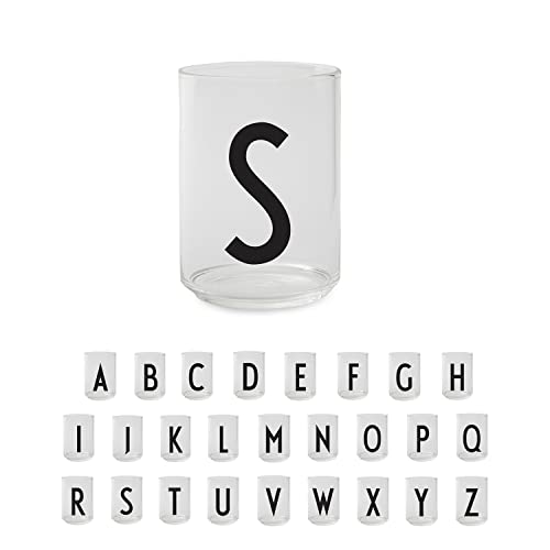 Design Letters Persönliches Trinkglas (S) | Dekorative Wassergläser 350 ml | Ideal als Geschenk | Dänisches Design | H: 10,5 x T: 7,5 cm von Design Letters