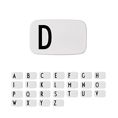 Design Letters Lunch Box, Kunststoff, weiß/schwarz, 18 cm von Design Letters