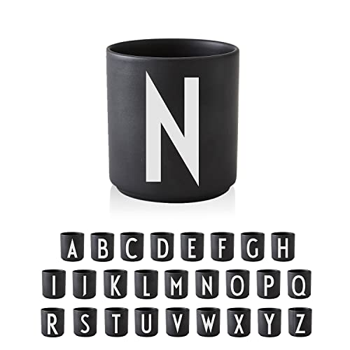 Design Letters Tasse Personalisiert (A-Z) | Kaffeebecher Porzellan | Kaffeetassen Buchstaben | Personalisierte Tasse, Personalisierte Geschenke | Tassen Schwarz | Dekorativ Tassen Buchstaben 250 Ml von Design Letters